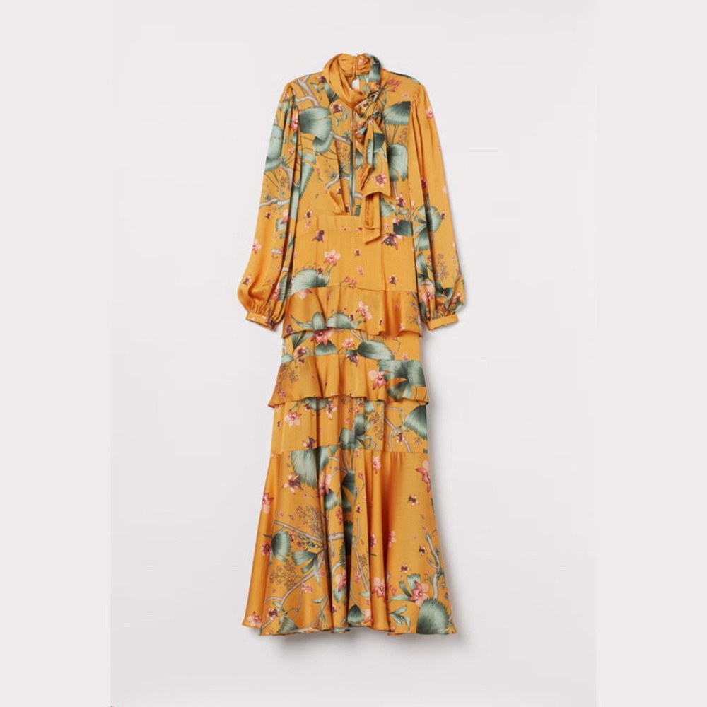 Johanna Ortiz x H&M Long Dress with Scarf Collar